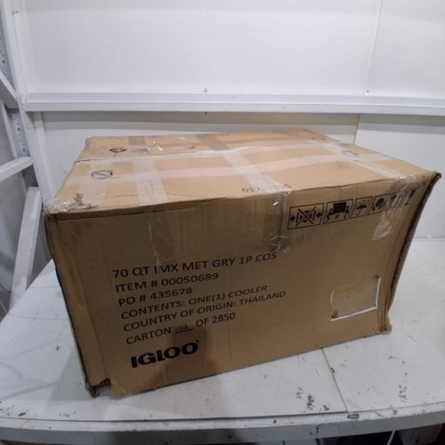 IGLOO IMX 70 RUBBERIZED LATCHES COOLER - 70QT - GREY/BLACK (MODEL: 0S-IM723A) image 6