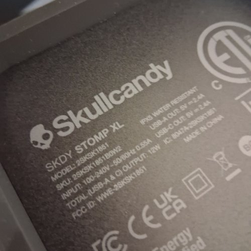 SKULLCANDY STOMP XL WIRELESS BLUETOOTH PARTY SPEAKER - INTEGRATED CARRY HANDLE​, IPX5 WATER RESISTANCE, 12-HOUR BATTERY LIFE - BLACK ORANGE (MODEL:2SKSK1851/4449801) image 3