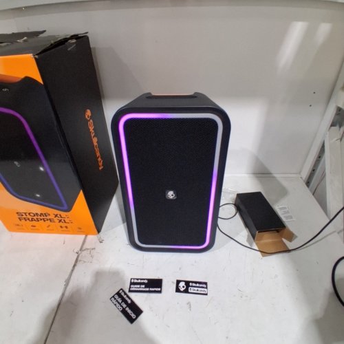 SKULLCANDY STOMP XL WIRELESS BLUETOOTH PARTY SPEAKER - INTEGRATED CARRY HANDLE​, IPX5 WATER RESISTANCE, 12-HOUR BATTERY LIFE - BLACK ORANGE (MODEL:2SKSK1851/4449801) image 4