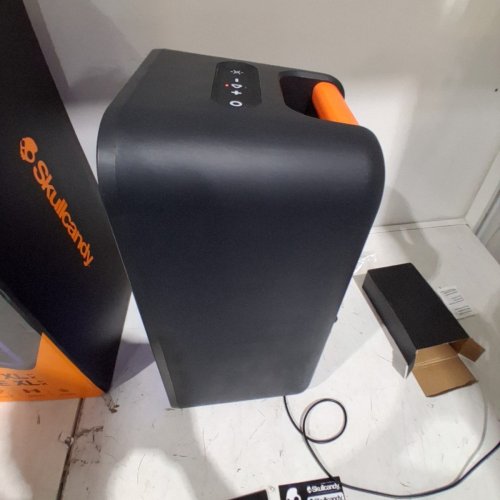 SKULLCANDY STOMP XL WIRELESS BLUETOOTH PARTY SPEAKER - INTEGRATED CARRY HANDLE​, IPX5 WATER RESISTANCE, 12-HOUR BATTERY LIFE - BLACK ORANGE (MODEL:2SKSK1851/4449801) image 8