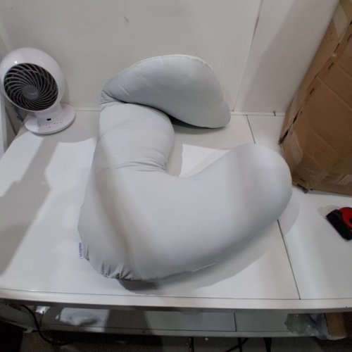 MELLOW BODYALIGN PLUS+ COOLING BODY PILLOW WITH LEG SUPPORT - GREY image 2
