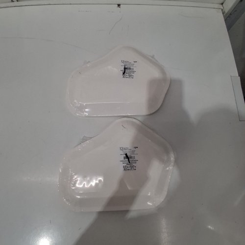 2(12PK) PIE SLICE PAPER PLATES - 8.07" X 10.67" - WHITE image 4