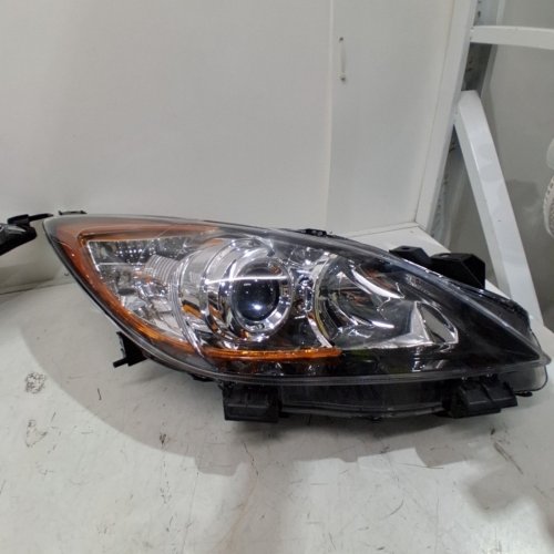2PC EVAN-FISCHER HEADLIGHT SET COMPATIBLE WITH 2010-2013 MAZDA 3 SPORT LEFT DRIVER AND RIGHT PASSENGER SIDE- BLACK/ORANGE image 3