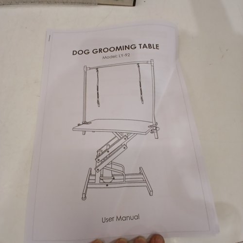 DOG GROOMING TABLE TOP - 41" X 24" - BLACK/BROWN (MODEL: LY-92) image 2