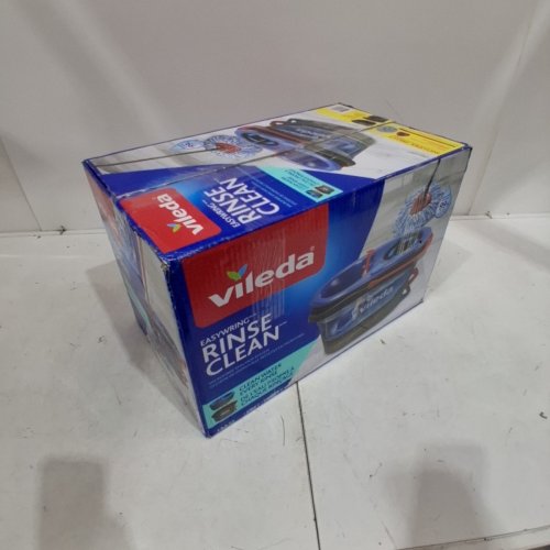 VILEDA EASYWRING RINSE CLEAN 2 TANK SPIN BUCKET SYSTEM - BLUE/RED/GREY image 4