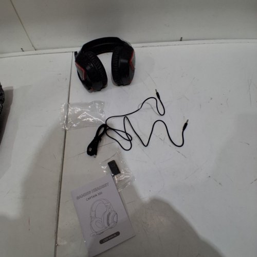 GMRPWNAGE WIRELESS BLUETOOTH NOISE CANCELING GAMING HEADSET - RED / BLACK (MODEL: CAPTAIN 100) image 3
