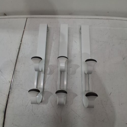 3PK NEATFREAK! OVER-THE-DOOR NON-SLIP HOOKS - WHITE/GREY (MODEL: 1993761) image 2