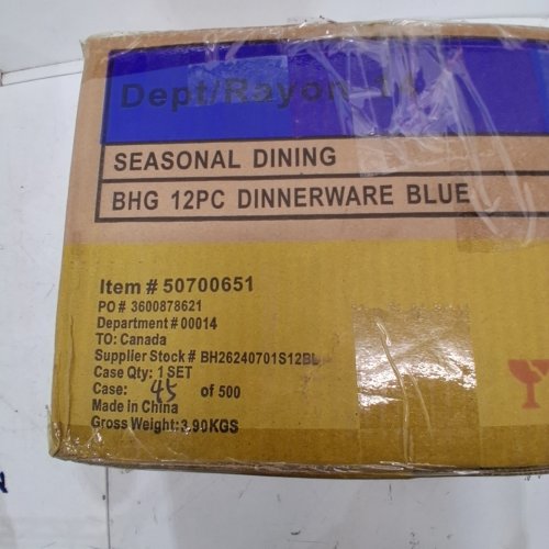 12PC BHG FLORAL DINNERWARE SET - 11"/6.5"/8.5" - BLUE image 2