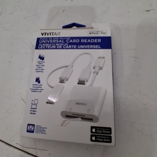 VIVITAR MOBILE SD AND MICROSD UNIVERSAL CARD READER - WHITE (MODEL: MOV4016-WHT) image 4