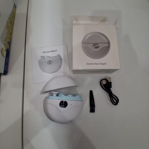 PORTABLE ELECTRIC NAIL CLIPPER WITH LED LIGHT - WHITE image 4