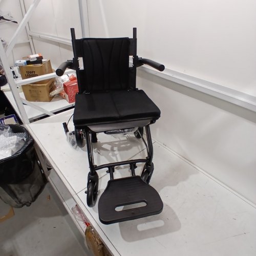 AGELESS JOY LIGHTWEIGHT FOLDING WHEELCHAIR - 220 LBS MAX - BLACK (MODEL: AJWC2501B) image 4