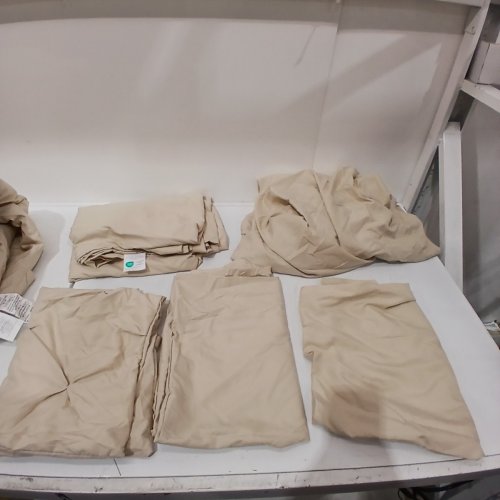 6PC BEDSURE WASHABLE COMFORTER SET - QUEEN - BEIGE image 4