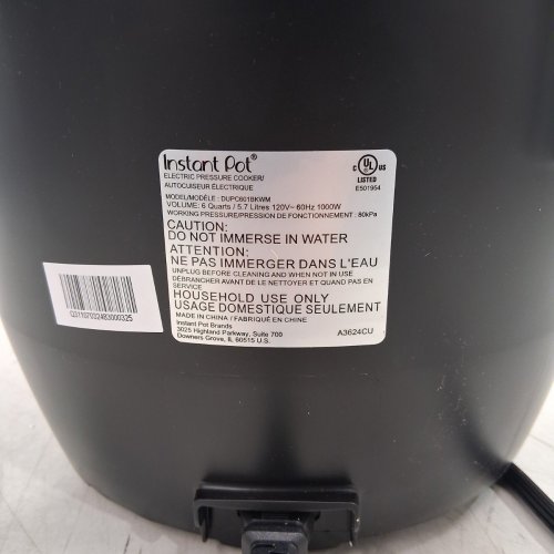 INSTANT POT RIO 7-IN-1 ELECTRIC MULTI-COOKER - 6QT - BLACK (MODEL: DUPC601BK) image 5