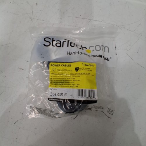 STARTECH POWER CORD EXTENSION - NEMA 5–15R TO NEMA 5–15P - 6FT - BLACK (MODEL: PAC1016) image 2