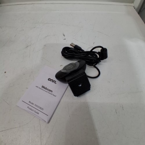 ONN 1440P SWIVEL HEAD WEBCAM - 6FT CORD - BLACK image 2