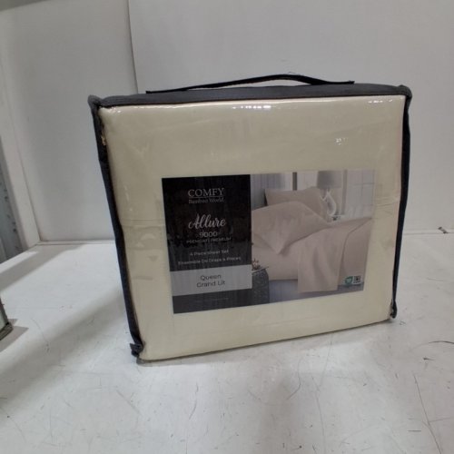 4PC COMFY BAMBOO WORLD 900 GOLD SERIES SHEET SET - QUEEN SIZED - CREAM image 3