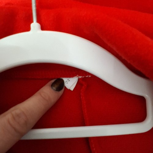 WOMEN'S BELT-TIED JACKET - SIZE 2 - RED image 2