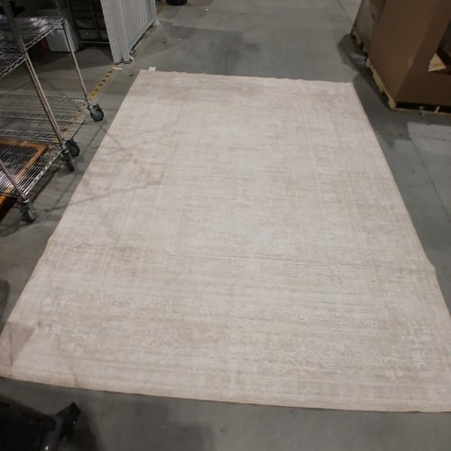 MACHINE WASHABLE LIVING ROOM AREA RUG - 12FT X 8FT - BEIGE image 2