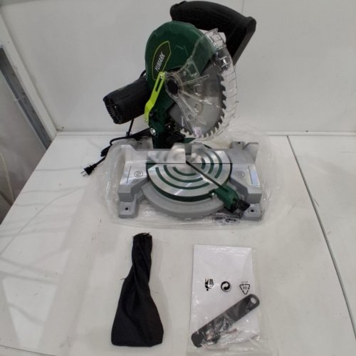 YUMARK CORDED MITER SAW CIRCULAR SAW - 10", 6000RPM, WITH PRECISION MITER ANGLES, LIGHTWEIGHT DESIGN, 45° ADJUSTABLE TABLE - GREEN/BLACK (MODEL: 255C) image 4