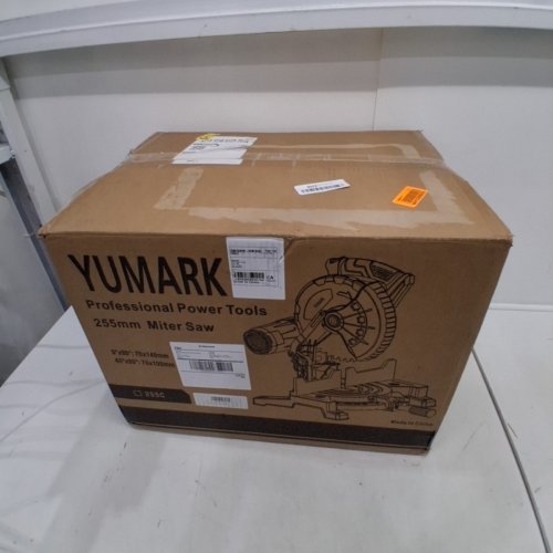 YUMARK CORDED MITER SAW CIRCULAR SAW - 10", 6000RPM, WITH PRECISION MITER ANGLES, LIGHTWEIGHT DESIGN, 45° ADJUSTABLE TABLE - GREEN/BLACK (MODEL: 255C) image 6
