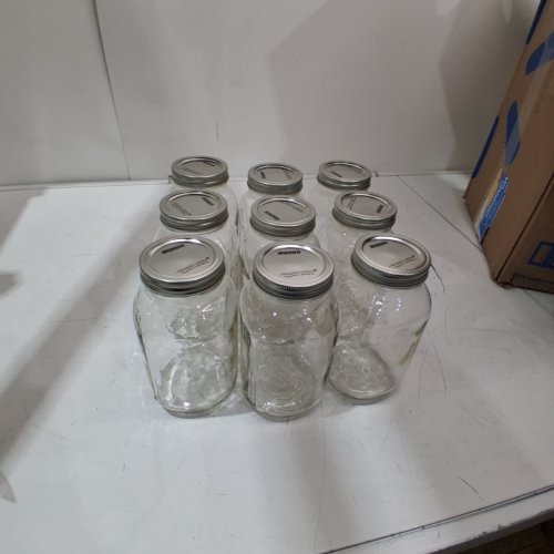 9PK BERNARDIN MASON JARS - 1 L - CLEAR image 2