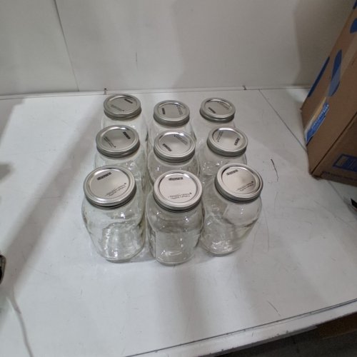 9PK BERNARDIN MASON JARS - 1 L - CLEAR image 3