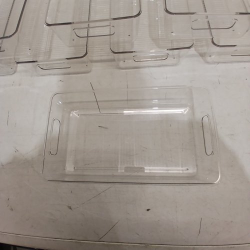 8PK PLASTIC ORGANIZER BINS - 12" X 7" X 3" - CLEAR image 3