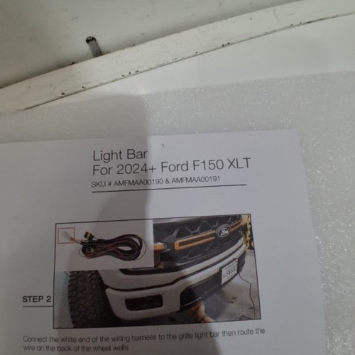 SMOKED LED AMBER LIGHTS W/SEQUENTIAL TURN SIGNAL LIGHT BAR KIT - FOR 2024+ FORD F150 XLT - BLACK image 3