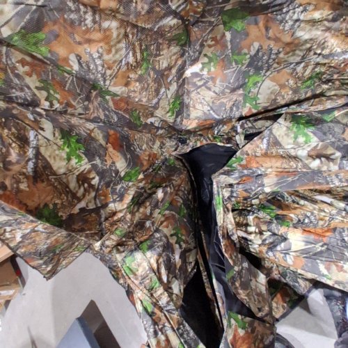 FUNHORUN HUNTING BLIND 270/360 DEGREE SEE THROUGH GROUND BLIND - 58" X 58" X 66" - CAMO image 4