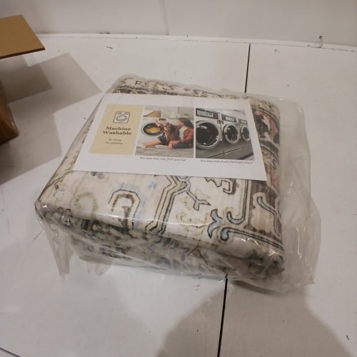 MACHINE WASHABLE BOHO NEUTRAL AREA RUG FOR LIVING ROOM - 3FT X 5FT - BEIGE, MULTI image 2