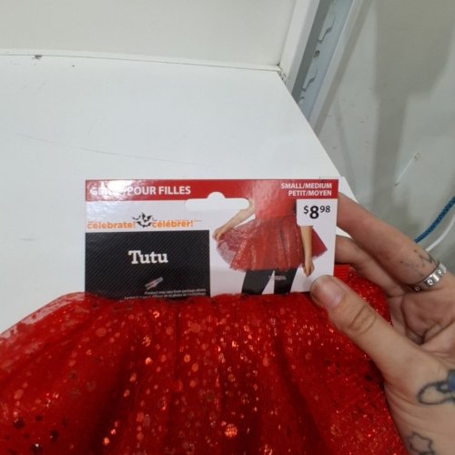 GIRL'S WAY TO CELEBRATE! SEQUIN TUTU - SMALL/MEDIUM - RED image 4