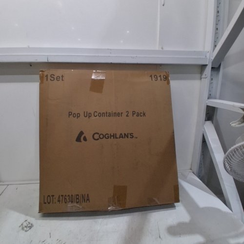 2PK COGHLAN'S POP UP CONTAINER SET- FITS 30GAL TRASH BAGS- 19.5" X 24"- BLUE & BLACK-(MODEL:1919) image 3
