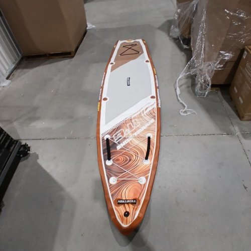 TIDETREK INFLATABLE STAND UP PADDLEBOARD WITH CHAIR - 11FT 6" - BROWN/WHITE image 2