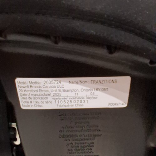 GRACO C20 TRANZITIONS 3-IN-1 HARNESS BOOSTER CAR SEAT - 100LBS CAP - BLACK (MODEL: 2035724) image 2