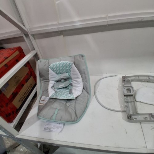 INGENUITY 3-IN-1 KEEP COZY GROW WITH ME VIBRATING BABY BOUNCER, ROCKER & CHAIR - 40LBS CAPACITY - WEAVER THEME GREY/WHITE/GREEN (MODEL: ‎12428) image 3
