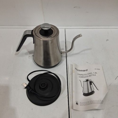 HOMMAID ELECTRIC GOOSENECK KETTLE - 1L - STAINLESS STEEL/BLACK (MODEL: BT-KO8A) image 3