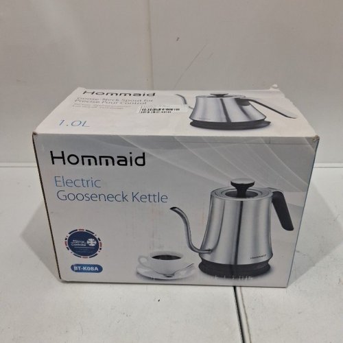 HOMMAID ELECTRIC GOOSENECK KETTLE - 1L - STAINLESS STEEL/BLACK (MODEL: BT-KO8A) image 4