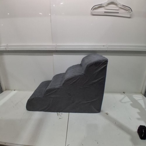 4 STEP CORDUROY SOFT PET STAIRS - 19" X 28" - GREY image 2
