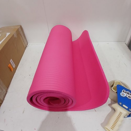AMAZON BASICS EXTRA THICK YOGA MAT - 74" X 24" X 0.5" - PINK image 3