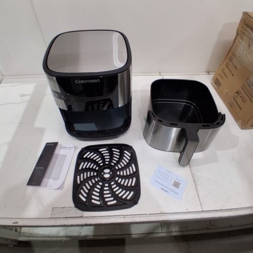 CHEFMAN TURBOFRY TOUCH AIR FRYER - 8QT - STAINLESS STEEL/BLACK (MODEL: RJ38-SS-8T-AM) image 4