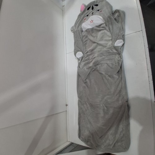 CARTOON CAT FOLDABLE 3-TIER LOUNGER SOFA BEAN BAG COVER - GRAY /WHITE image 2