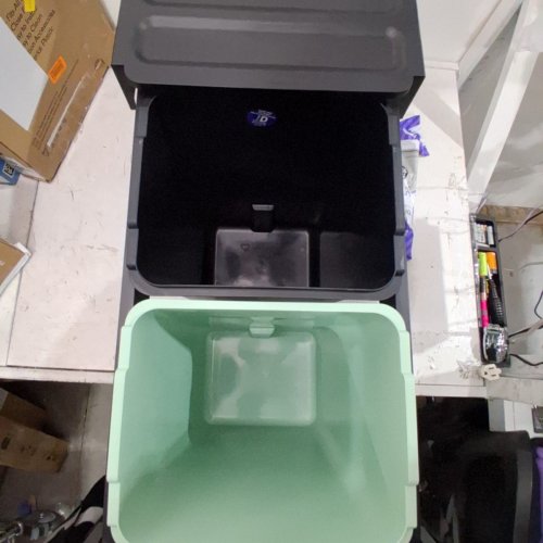 BRABANTIA SORT & GO BUILT IN BIN - 2 X 15L - DARK GREY - (MODEL: 232503) image 3