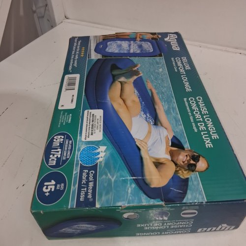 AQUA LEISURE DELUXE COMFORT LOUNGE WITH SOFT FABRIC COVER AND HEADREST - 69" - SEA BLUE (MODEL: WCL17936BL3) image 4