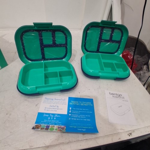 2PK BENTGO CHILL XL LUNCH BOX - 5 CUPS - GREEN / PURPLE (MODEL: 1762134) image 6