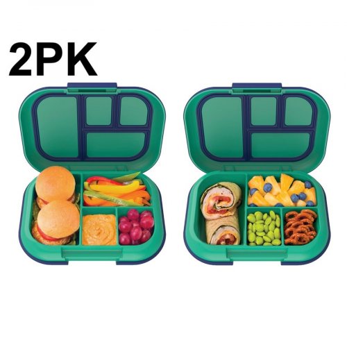 2PK BENTGO CHILL XL LUNCH BOX - 5 CUPS - GREEN / PURPLE (MODEL: 1762134) image 2