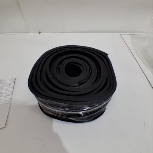 GARAGE DOOR BOTTOM RUBBER SEAL - U SHAPE WITH O RING - 16FT X 3.75" - BLACK (MODEL: JN-16FT) image 2