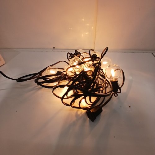 BRIGHTOWN PATIO STRING LIGHTS - 15FT TOTAL - BLACK (MODEL: GYPC-012LAC) image 2
