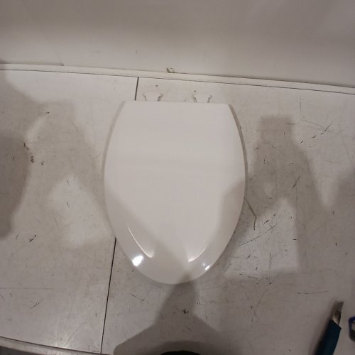 BEMIS LIFT-OFF ELONGATED ENAMELED WOOD TOILET SEAT - COTTON WHITE (MODEL: 1500EC 000) image 3