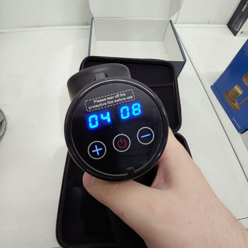 HOPOSO MASSAGE GUN DEEP TISSUE PERCUSSION MASSAGER 30 SPEED LEVEL - 8 MASSAGE HEADS- 4800RPM MAX -BLACK (MODEL: YL-MG001) image 2
