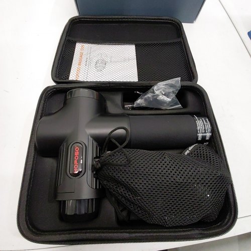 HOPOSO MASSAGE GUN DEEP TISSUE PERCUSSION MASSAGER 30 SPEED LEVEL - 8 MASSAGE HEADS- 4800RPM MAX -BLACK (MODEL: YL-MG001) image 3